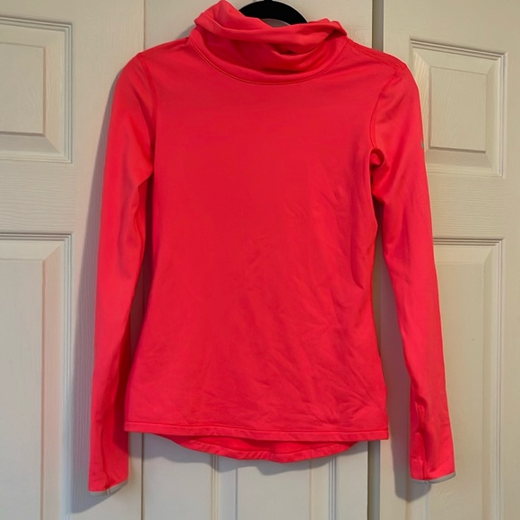 Nike - bright Pink Long sleeve workout top with turtleneck. Women’s Small - Picture 1 of 3